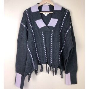 HOT & DELICIOUS BOHO FRINGE SWEATER OVERSIZED M/L